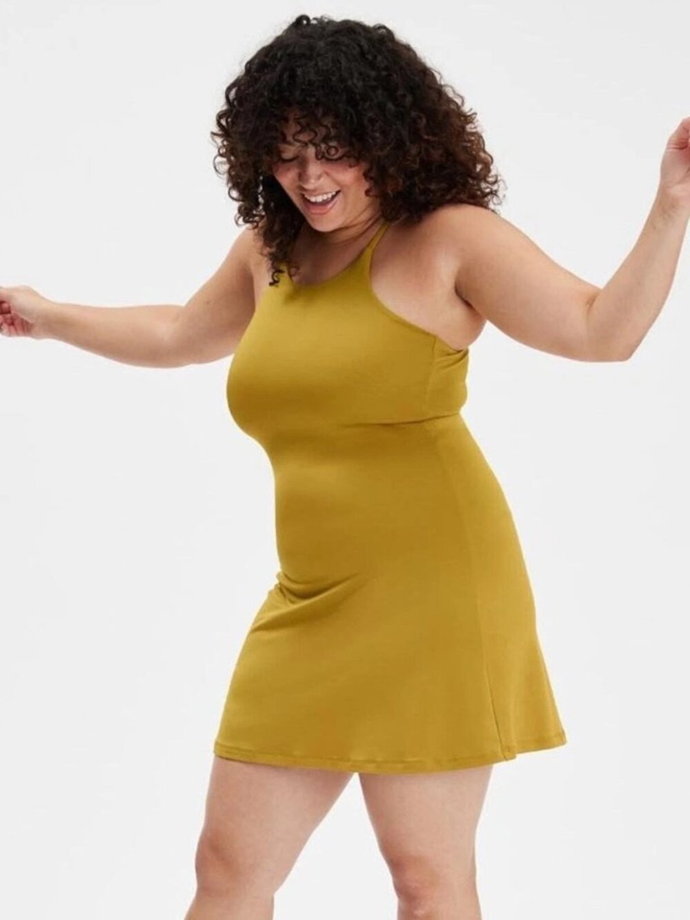 Girlfriend Collective Naomi Dress in Saturn | Small | EUC